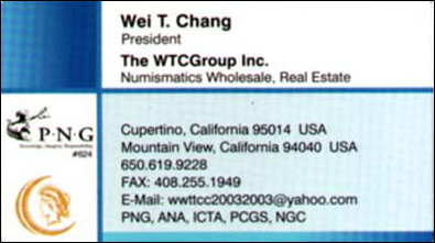 Wei Chang WTD Group Business Card